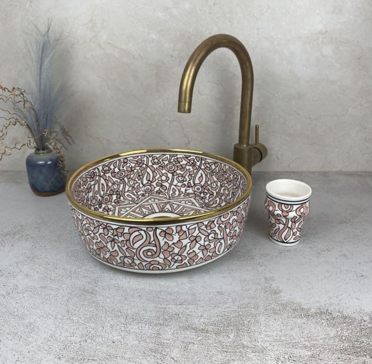 Lavabo en céramique marocain "Dakhla"