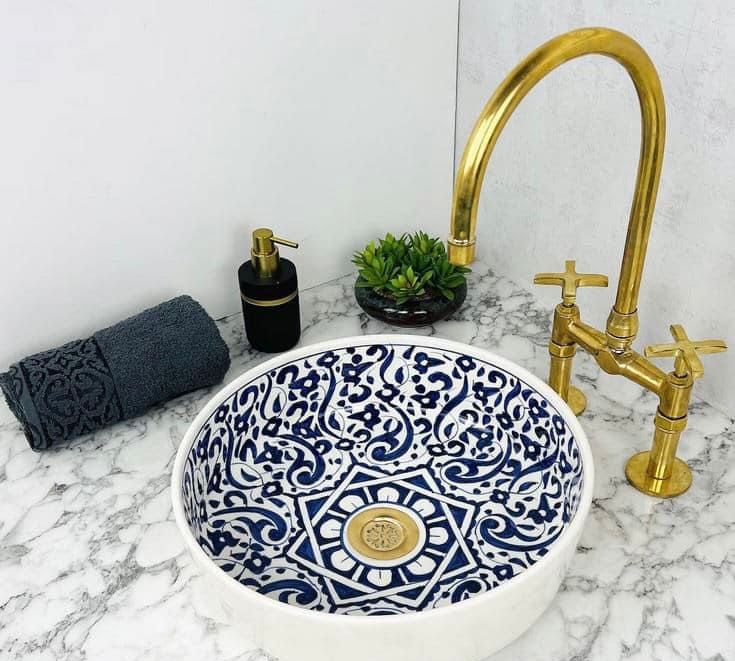 Lavabo en céramique marocain "Tanger"