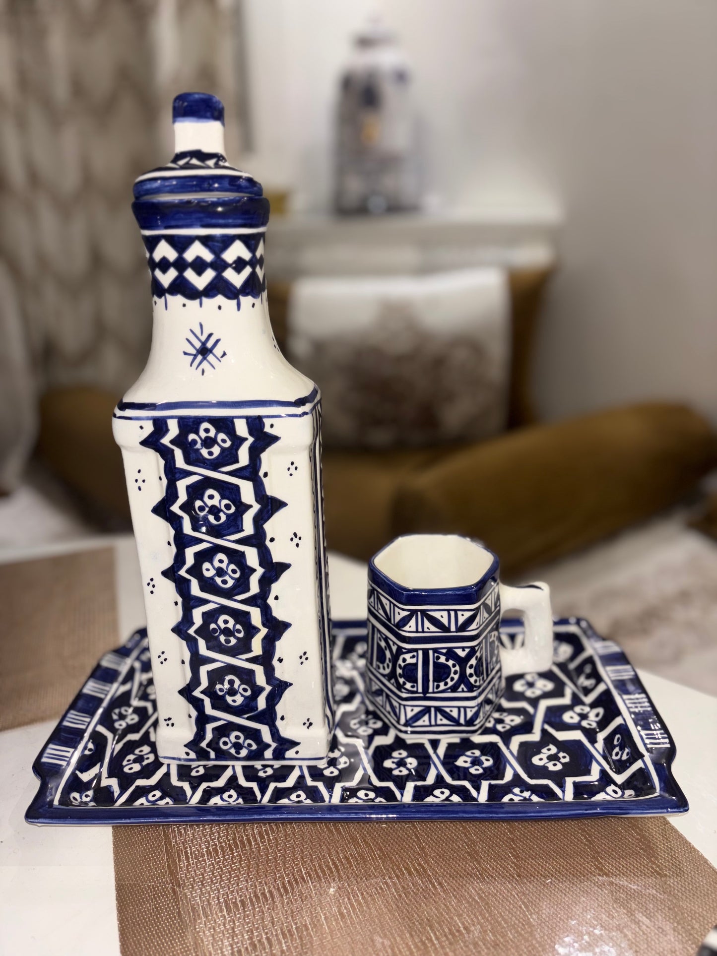 Carafe d'eau + Verre "Nador"