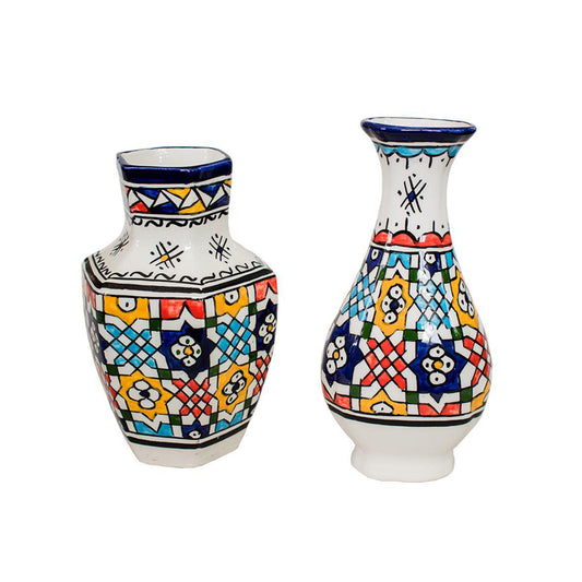 Duo de vases en céramique "Zellige Coloré"